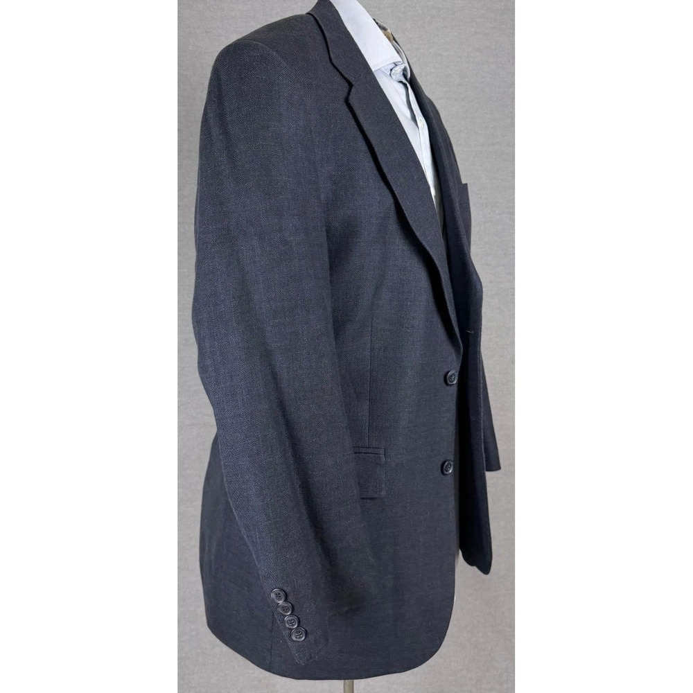 Brooks Brothers 346 Mens 41R Blazer Wool Silk Linen Navy Blue Sport Coat